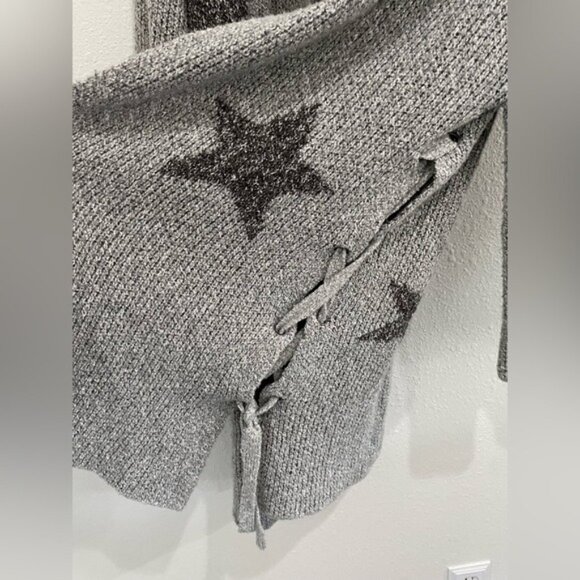 Cupcakes and Cashmere Star Knit Cardigan Western Boho Neutral Sweater Casual - Picture 4 of 7